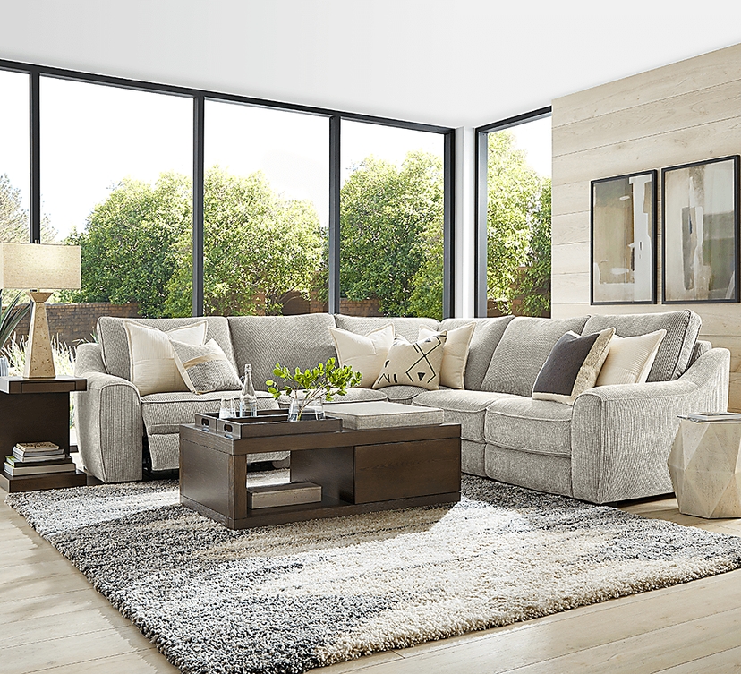 Somerset Gray 5 Pc Dual Power Reclining Sectional