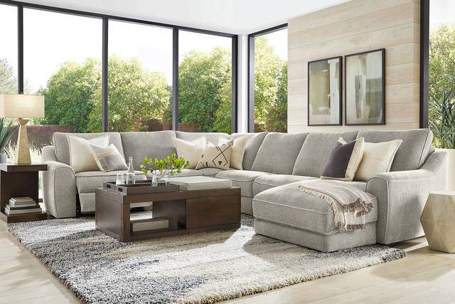 Somerset Gray 6 Pc Dual Power Reclining Sectional - Thumbnail - Image 2