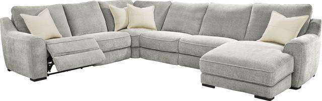 Somerset Gray 6 Pc Dual Power Reclining Sectional - Thumbnail - Image 1