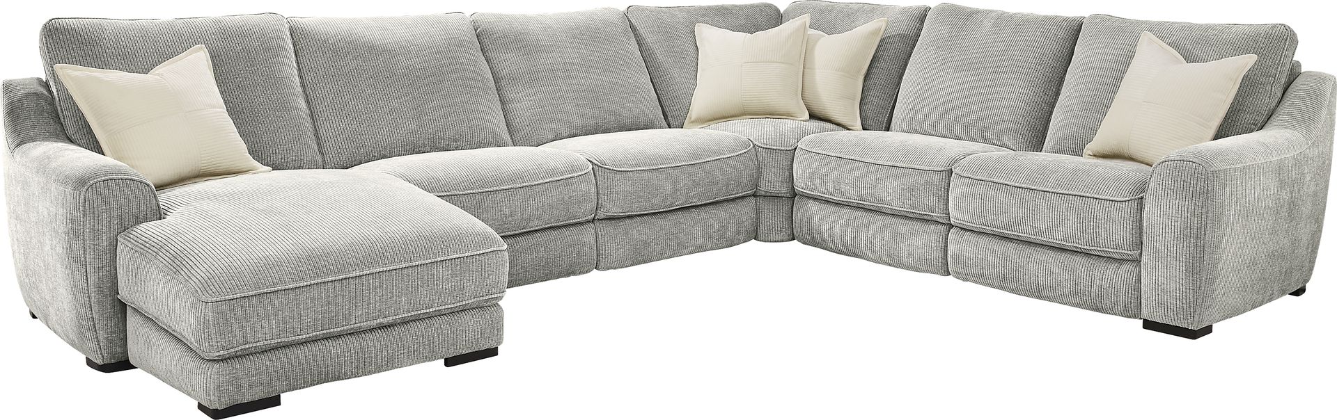 Somerset Gray 6 Pc Dual Power Reclining Sectional - Image 3