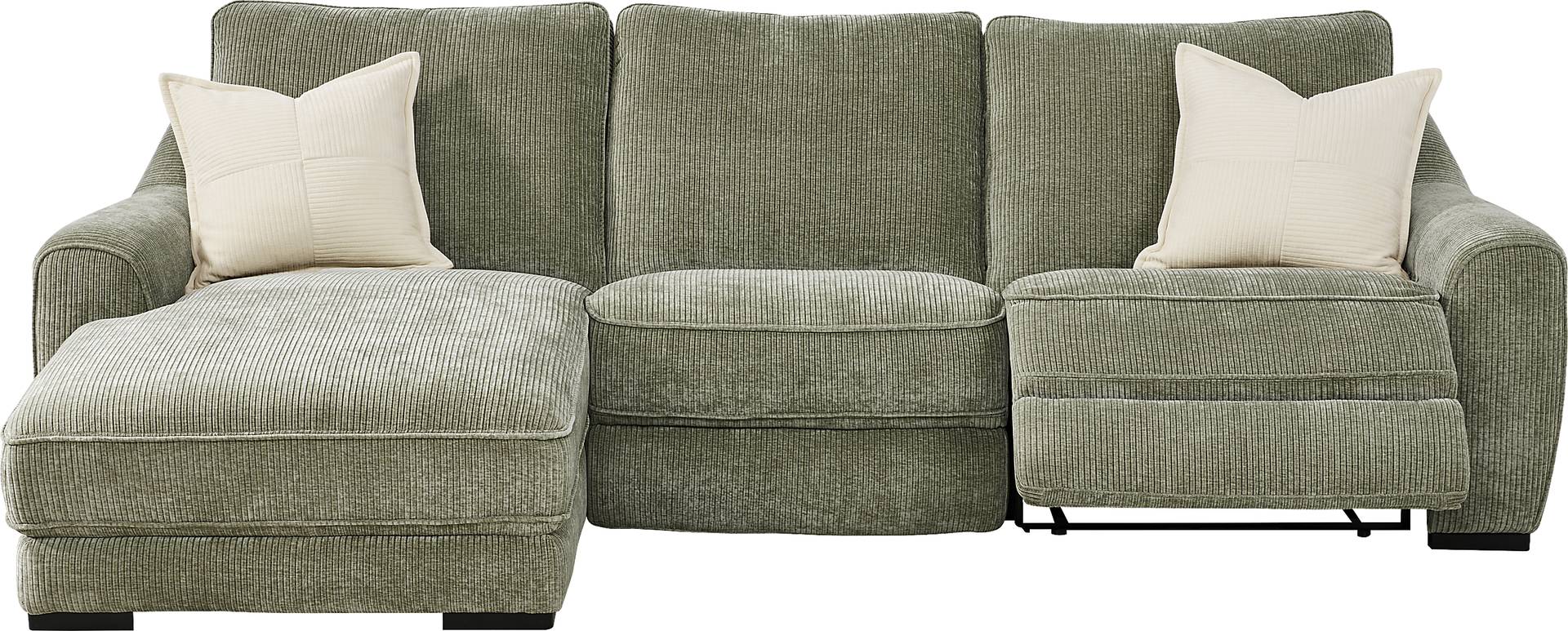 3 pc dual power left chaise sectional