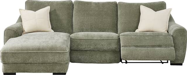 Somerset Green 3 Pc Dual Power Reclining Sectional - Thumbnail - Image 1