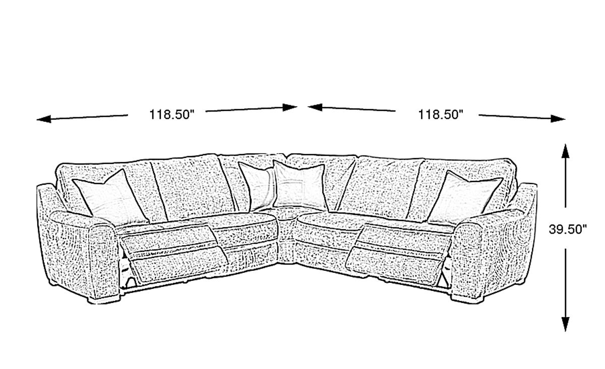 Cindy Crawford Somerset Green Corduroy 5 Pc Dual Power Reclining