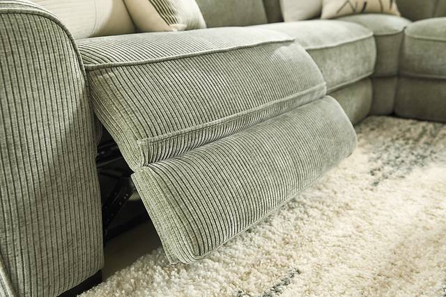 Somerset Green 9 Pc Dual Power Reclining Sectional Living Room - Thumbnail - Image 7