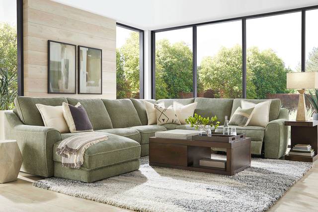 Somerset Green 6 Pc Dual Power Reclining Sectional - Thumbnail - Image 2