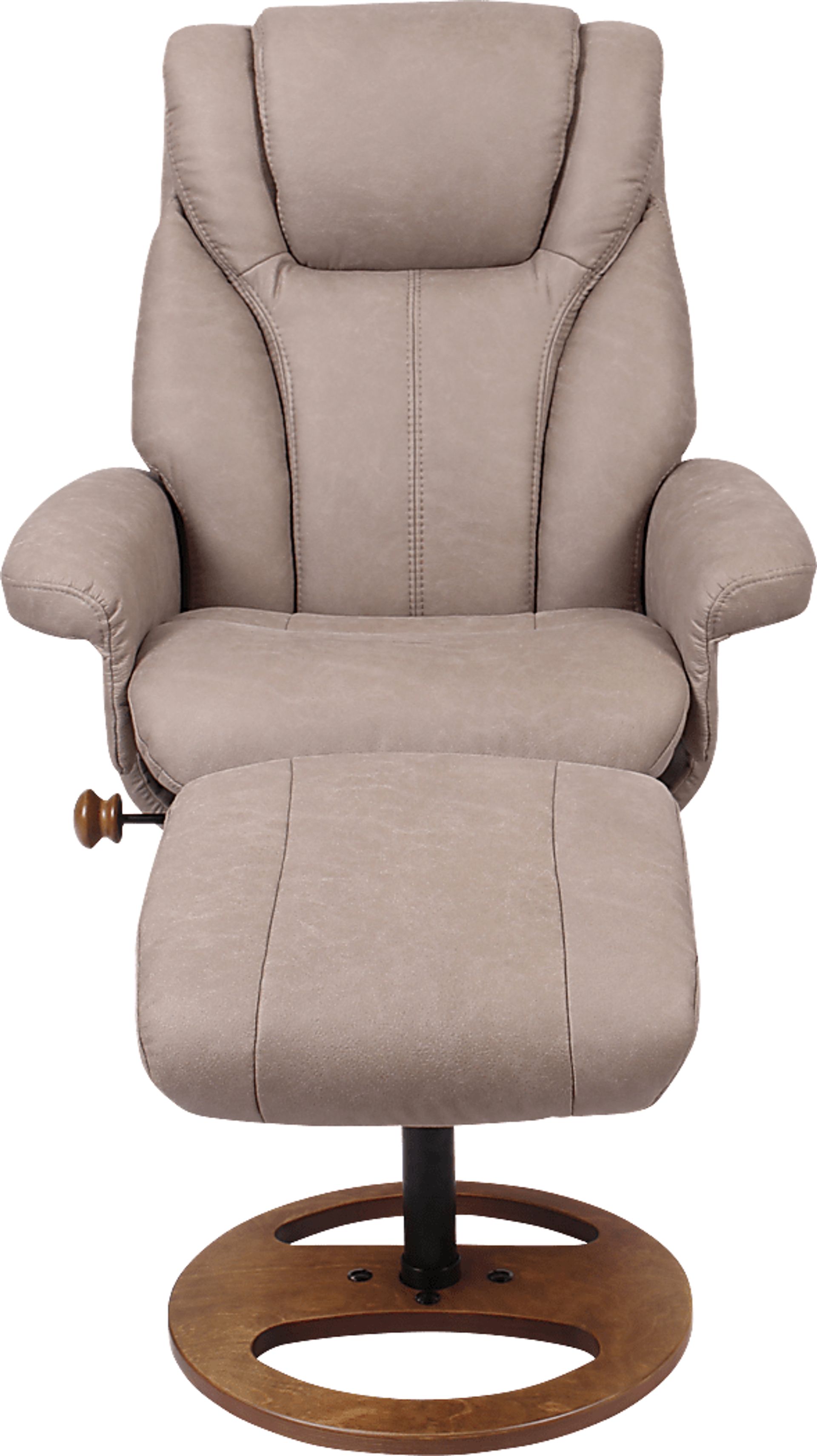 Somerset Way Gray Recliner and Ottoman - Image 2
