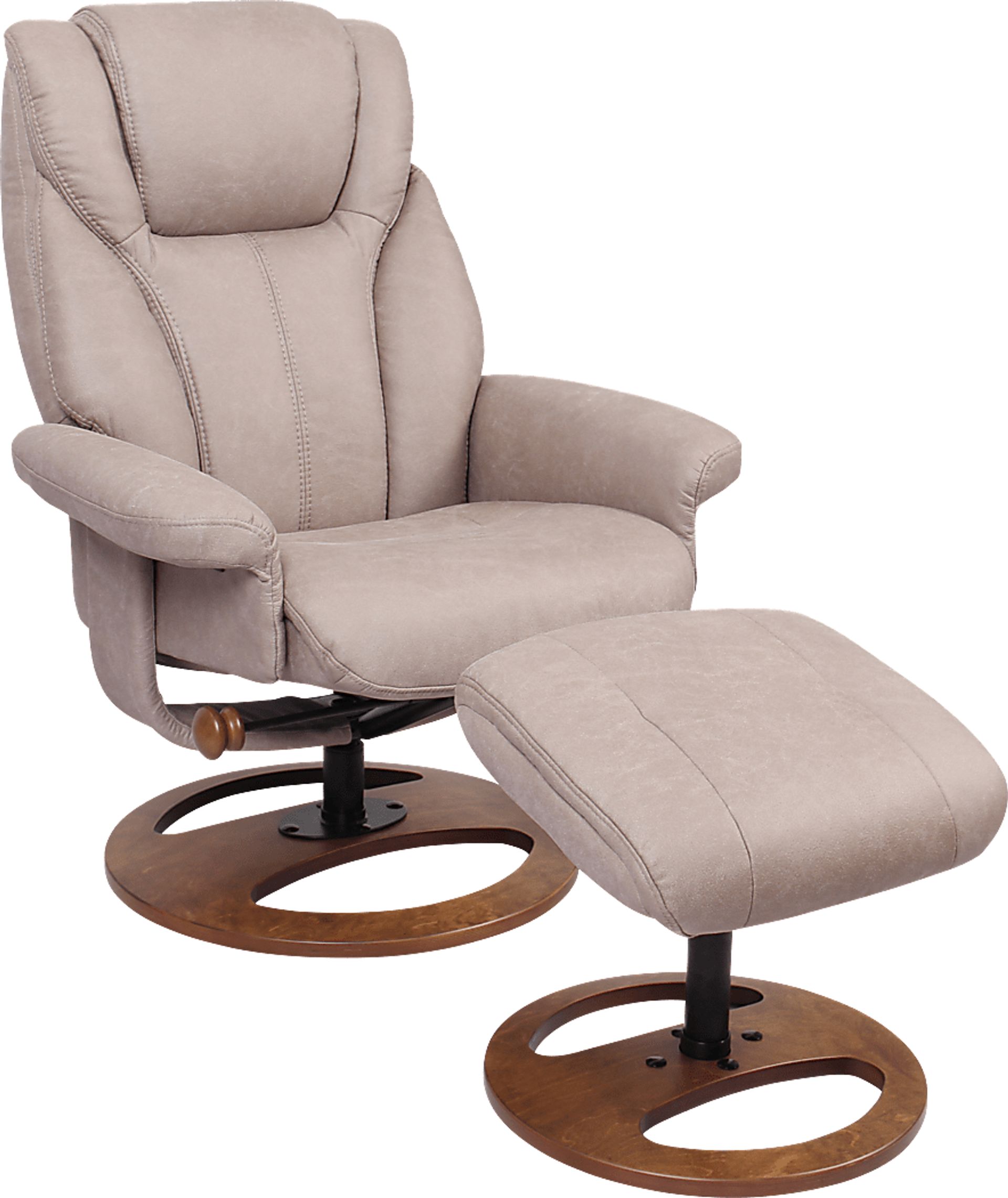 Somerset Way Gray Recliner and Ottoman - Image 1