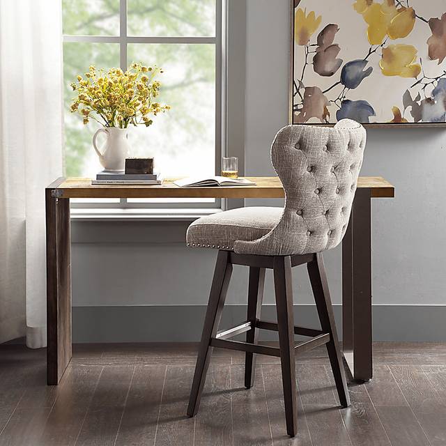 Sommerfield Camel Swivel Barstool - Thumbnail - Image 8