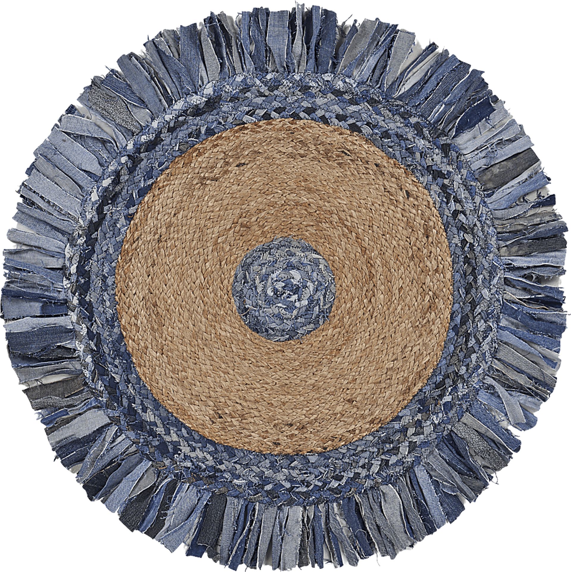 Sonaha Blue 5'6 Round Rug - Image 1