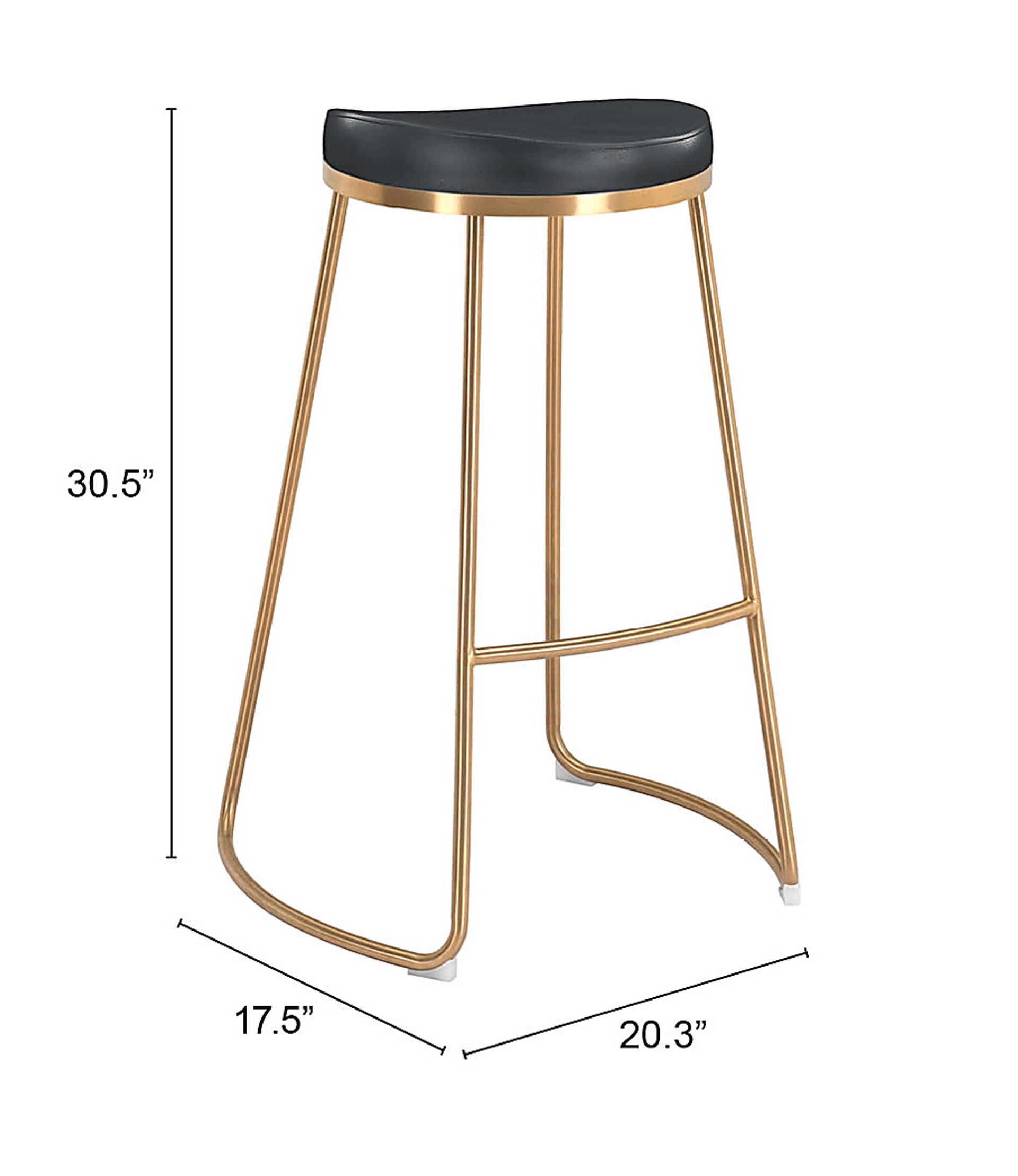 Sonali Black Barstool, Set of 2 - Image 7