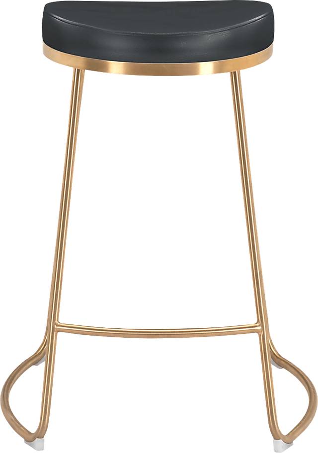 Sonali Black Counter Height Stool, Set of 2 - Thumbnail - Image 2