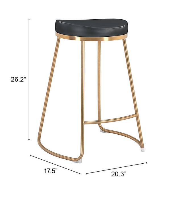 Sonali Black Counter Height Stool, Set of 2 - Thumbnail - Image 7