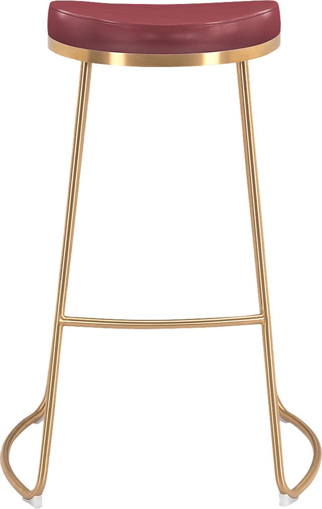 Sonali Burgundy Barstool, Set of 2 - Thumbnail - Image 3