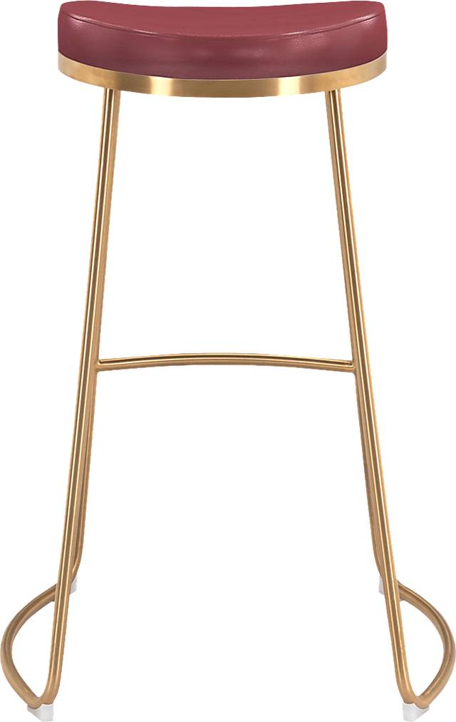 Sonali Burgundy Barstool, Set of 2 - Thumbnail - Image 4