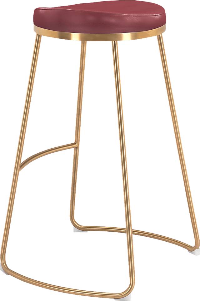 Sonali Burgundy Barstool, Set of 2 - Thumbnail - Image 5