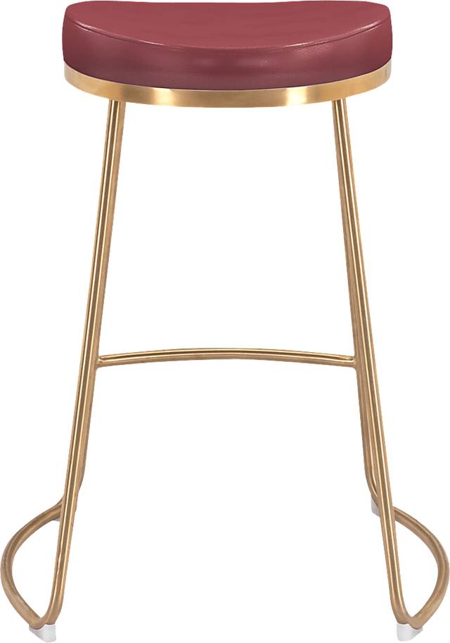 Sonali Burgundy Counter Height Stool, Set of 2 - Thumbnail - Image 4