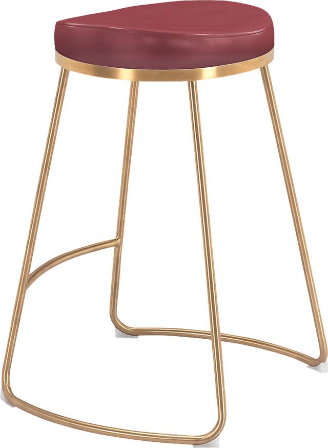 Sonali Burgundy Counter Height Stool, Set of 2 - Thumbnail - Image 5