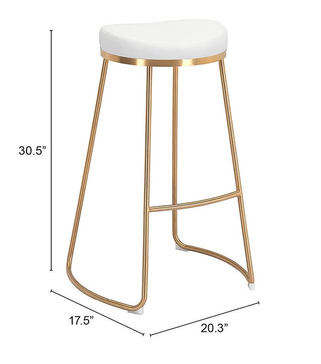Sonali White Barstool, Set of 2 - Thumbnail - Image 7