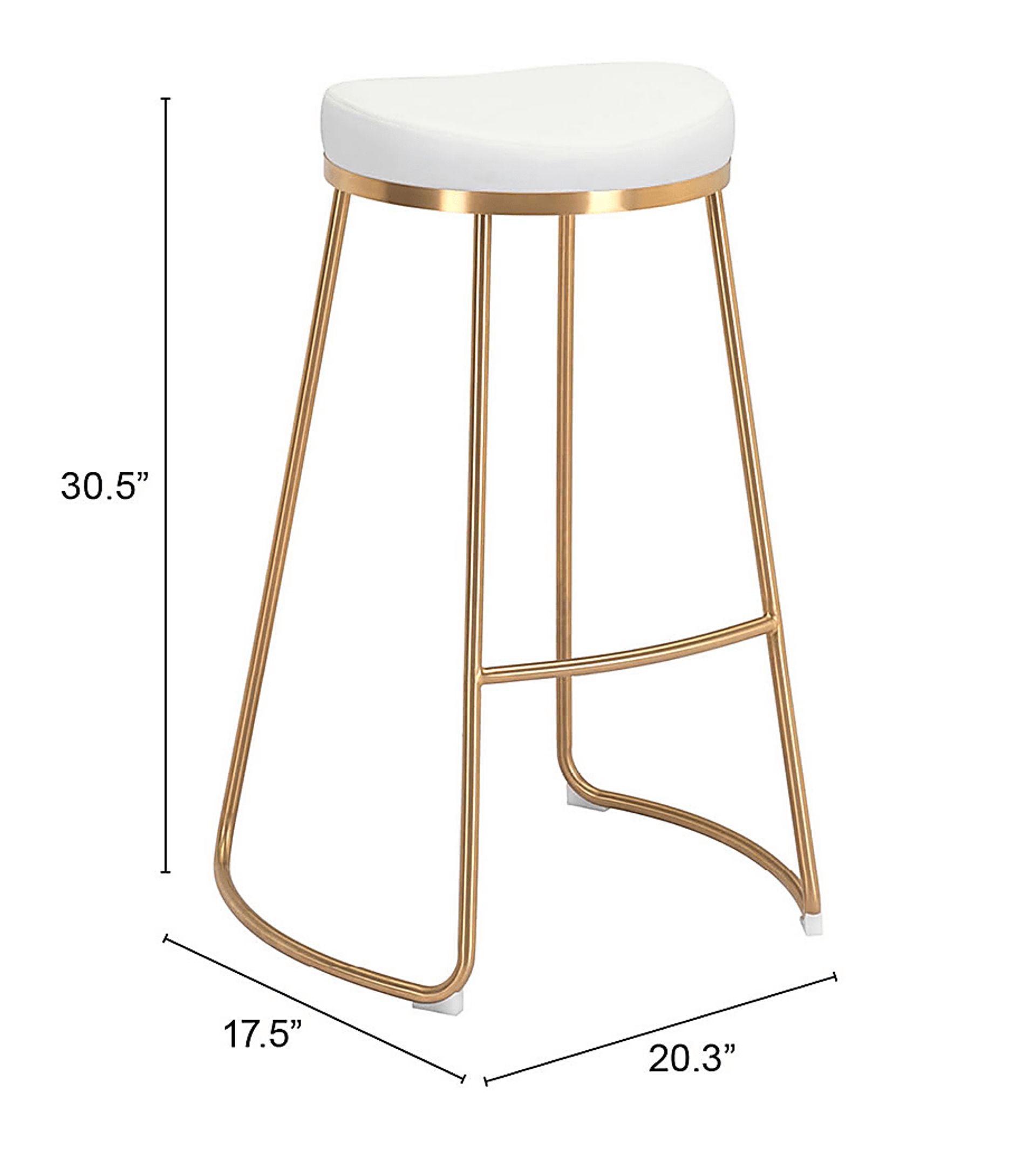 Sonali White Barstool, Set of 2 - Image 7