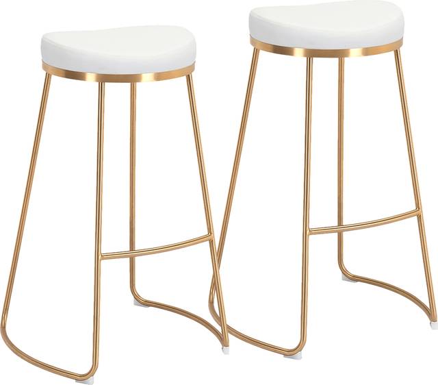 Sonali White Barstool, Set of 2 - Thumbnail - Image 1