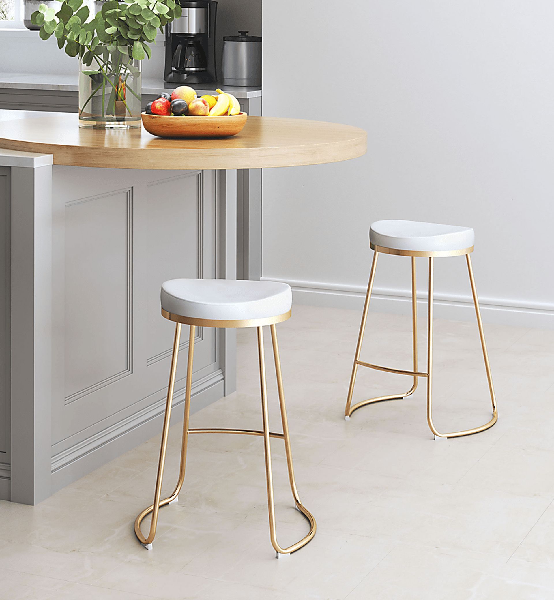 Sonali White Counter Height Stool, Set of 2 - Image 7