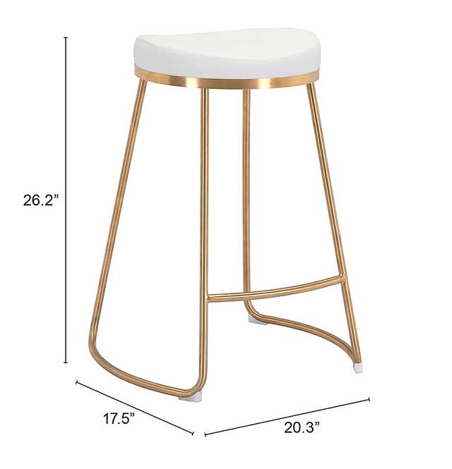 Sonali White Counter Height Stool, Set of 2 - Thumbnail - Image 8