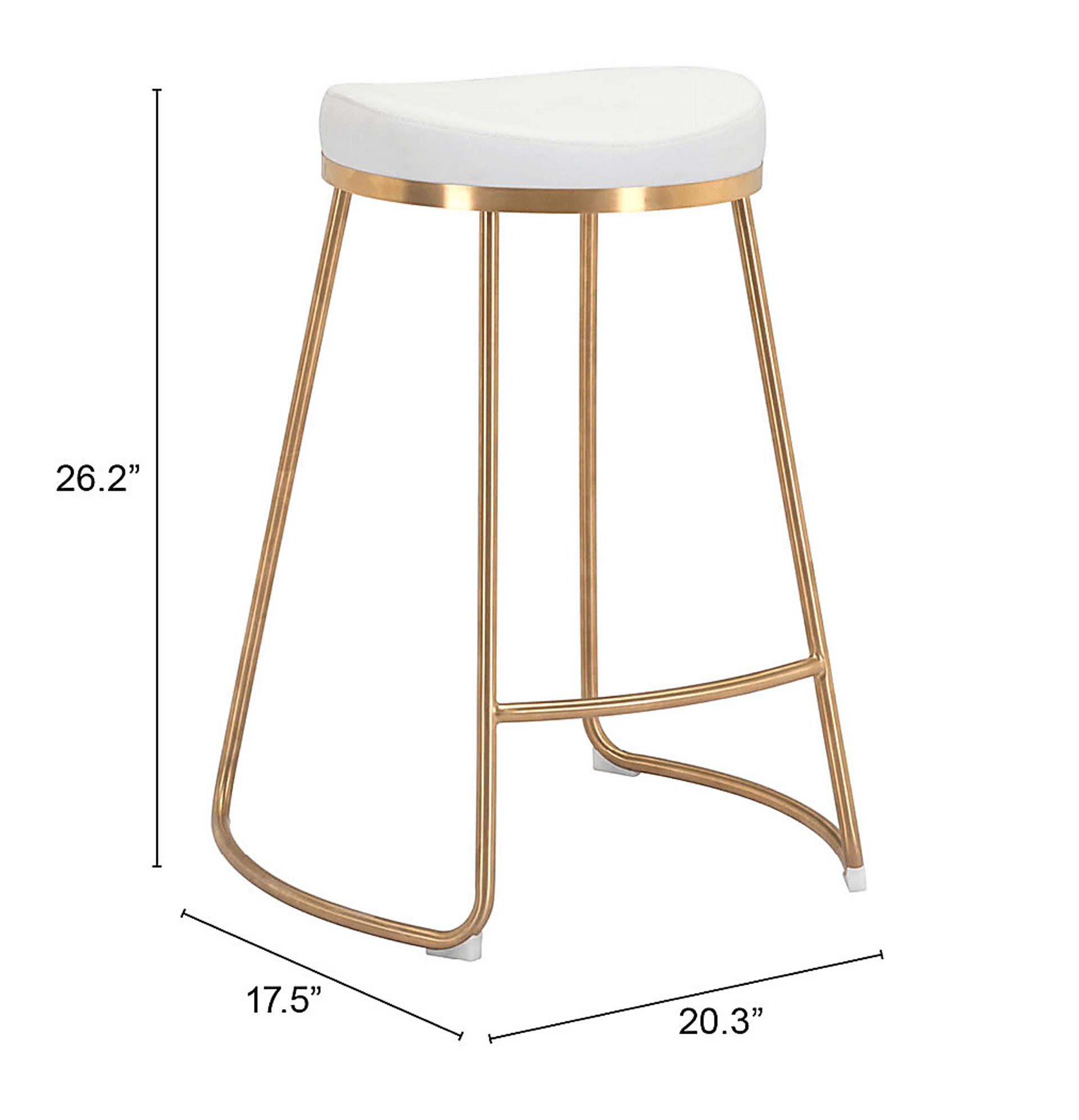 Sonali White Counter Height Stool, Set of 2 - Image 8