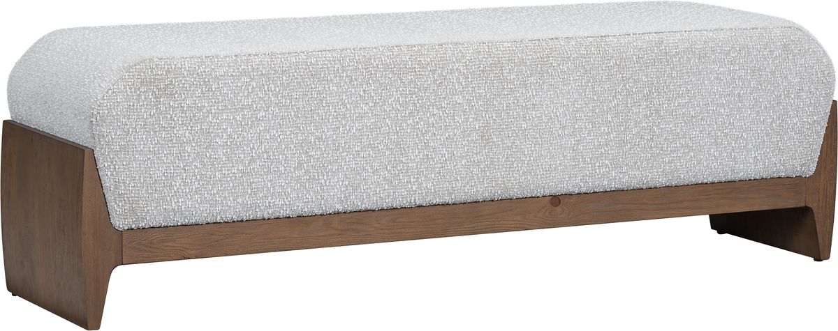 Sonder White Textured Bench | Rooms to Go