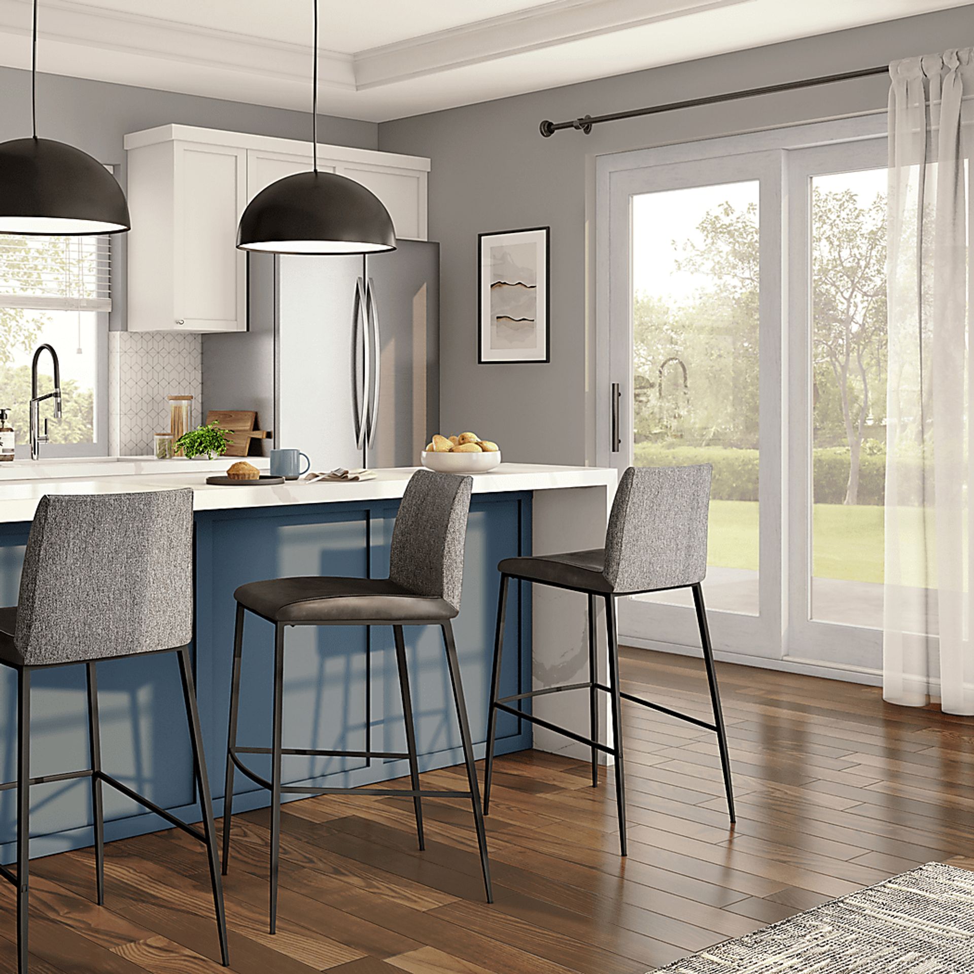 Sonquist Dark Gray Bar Stool - Image 2