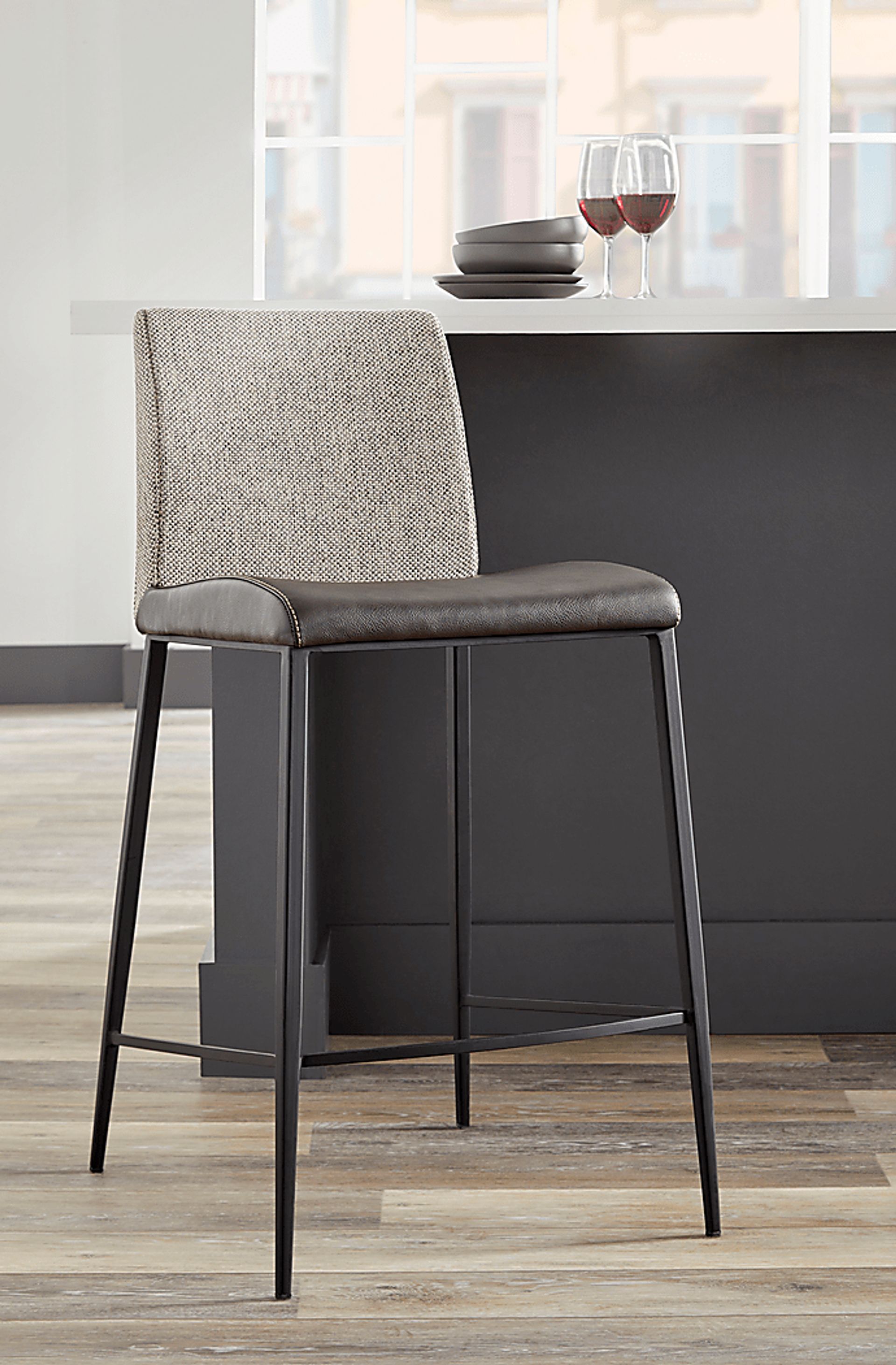 Sonquist Dark Gray Counter Stool - Image 4