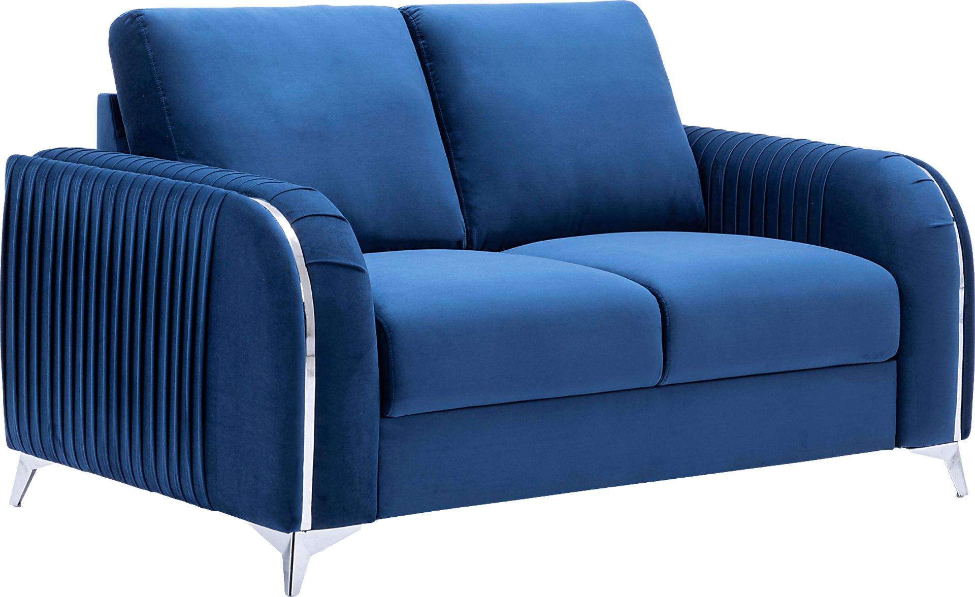 Sontheimer Blue Velvet Plush Loveseat | Rooms to Go