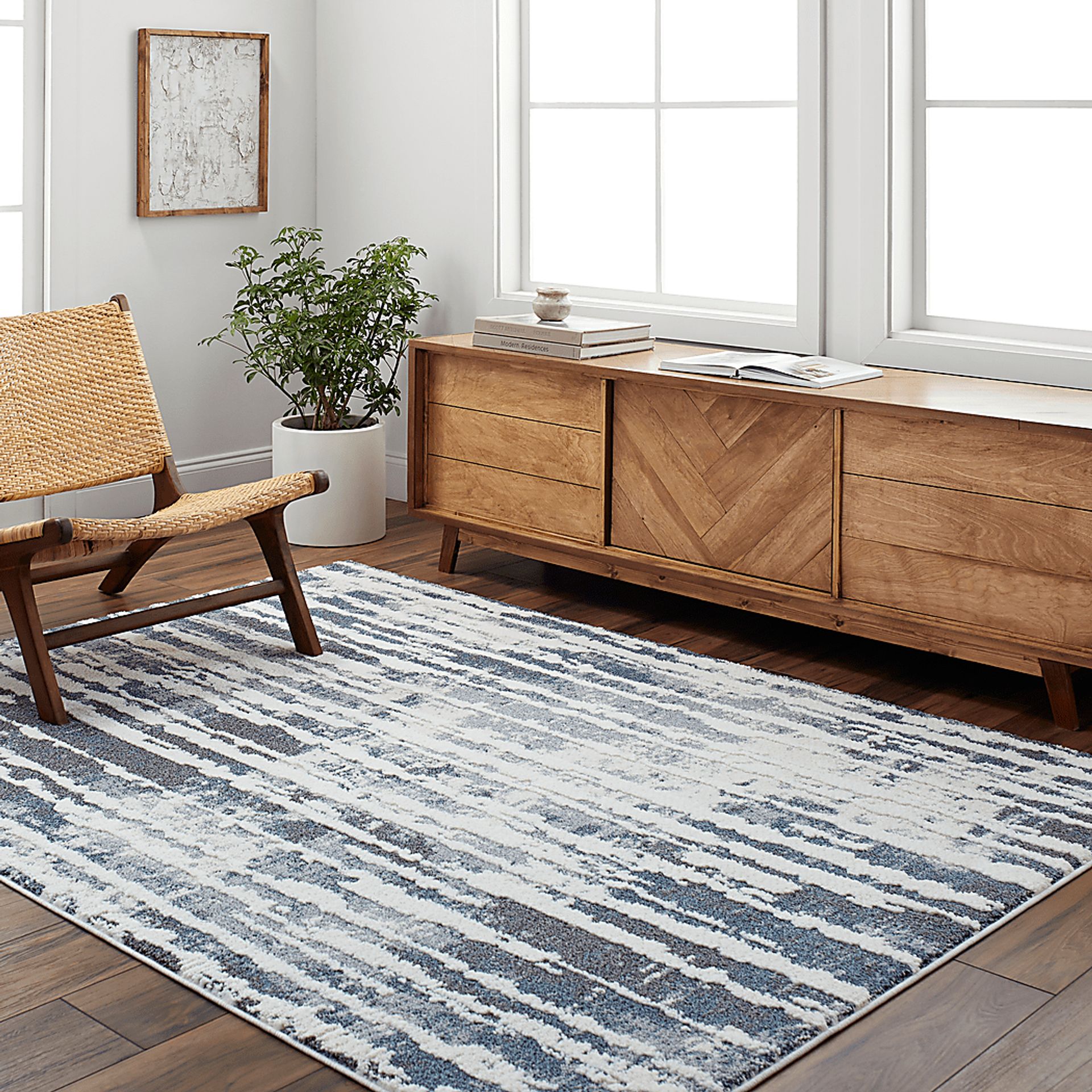 Sontina Blue 5'3 x 7' Area Rug - Image 3