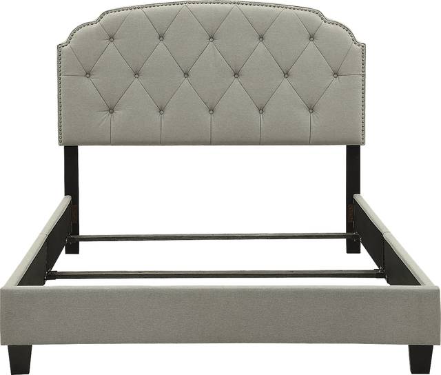 Sonya Gray Queen Upholstered Bed - Thumbnail - Image 4