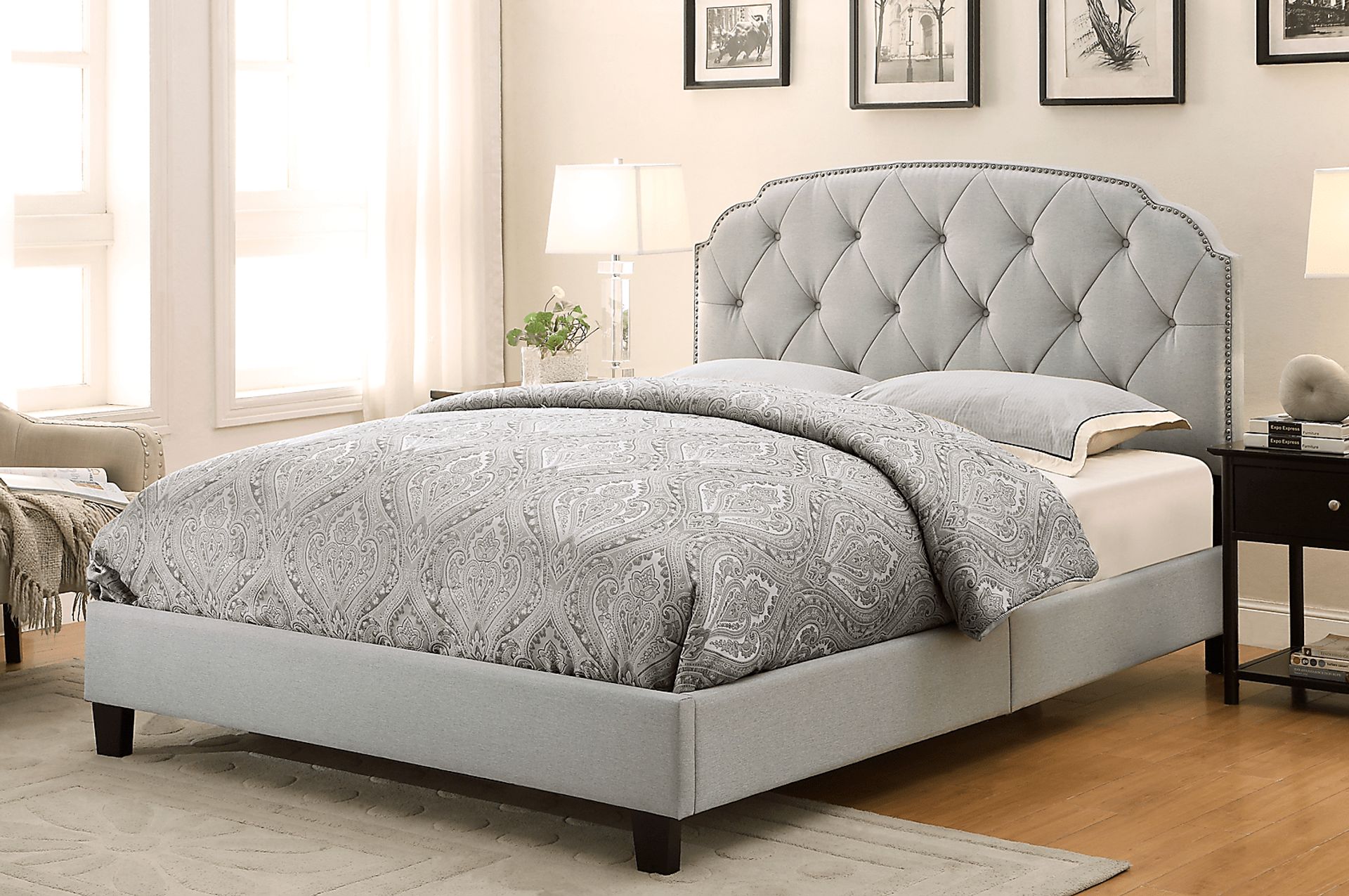 Sonya Gray Queen Upholstered Bed - Image 6