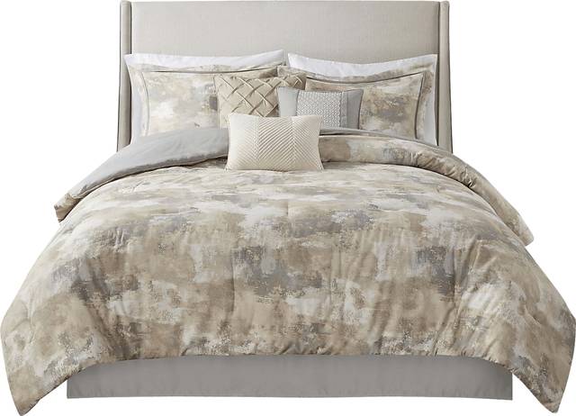 Sophora Gray 7 Pc King Comforter Set - Thumbnail - Image 11