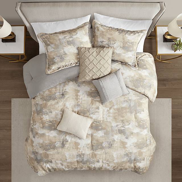 Sophora Gray 7 Pc King Comforter Set - Thumbnail - Image 4