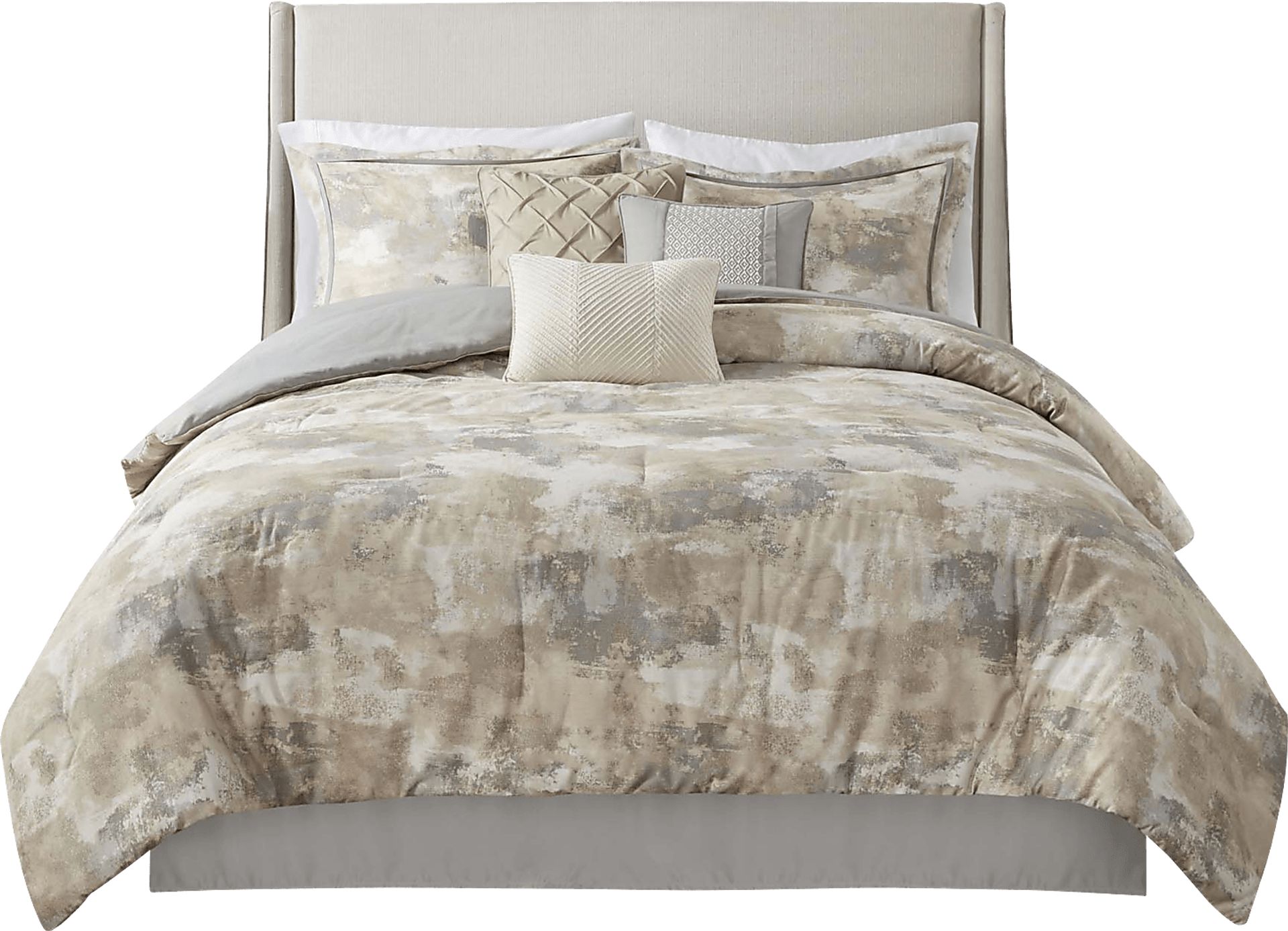 Sophora Gray 7 Pc Queen Comforter Set - Image 11