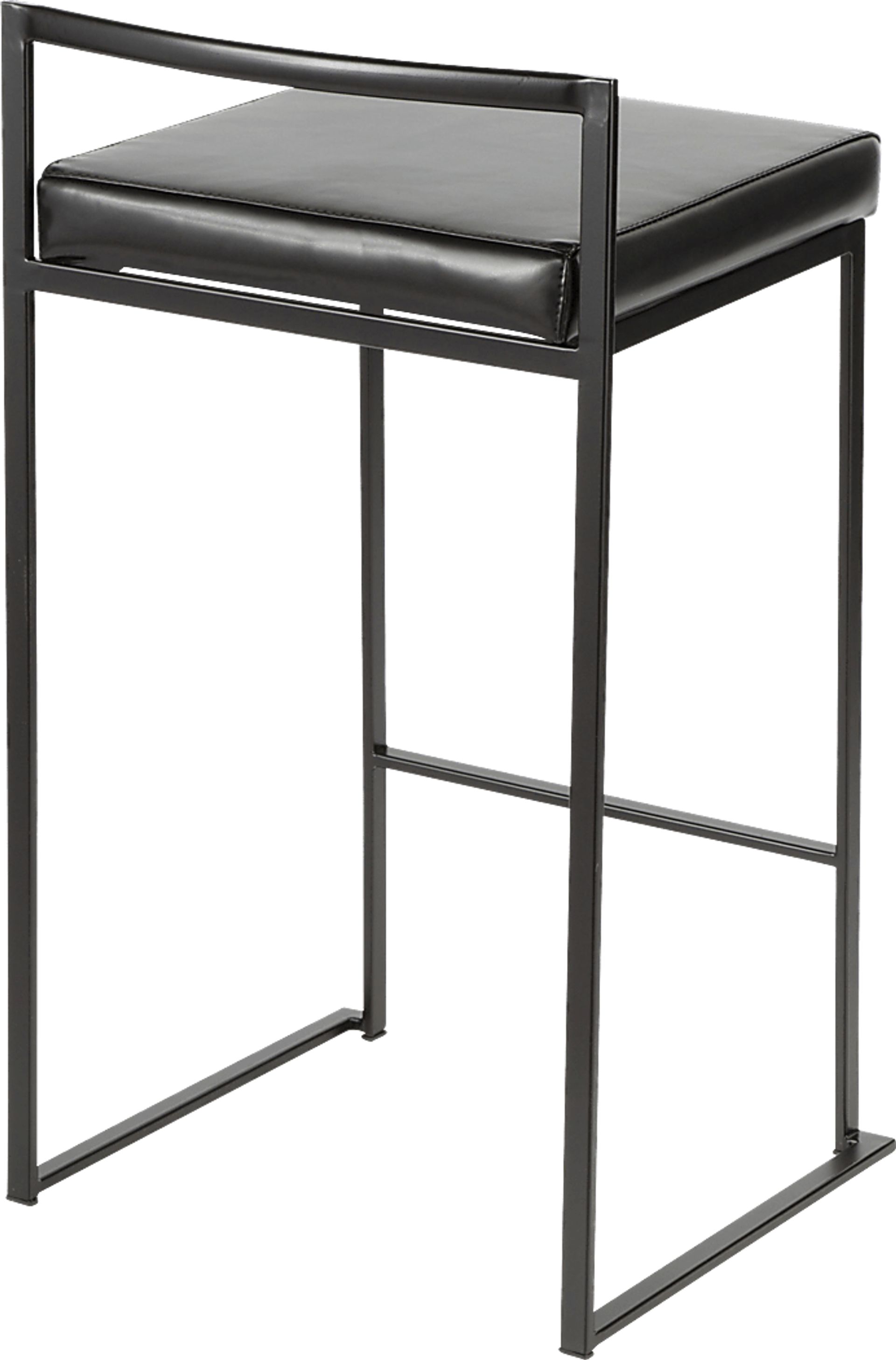Sora Black Chrome Counter Height Stool (Set of 2) - Image 2