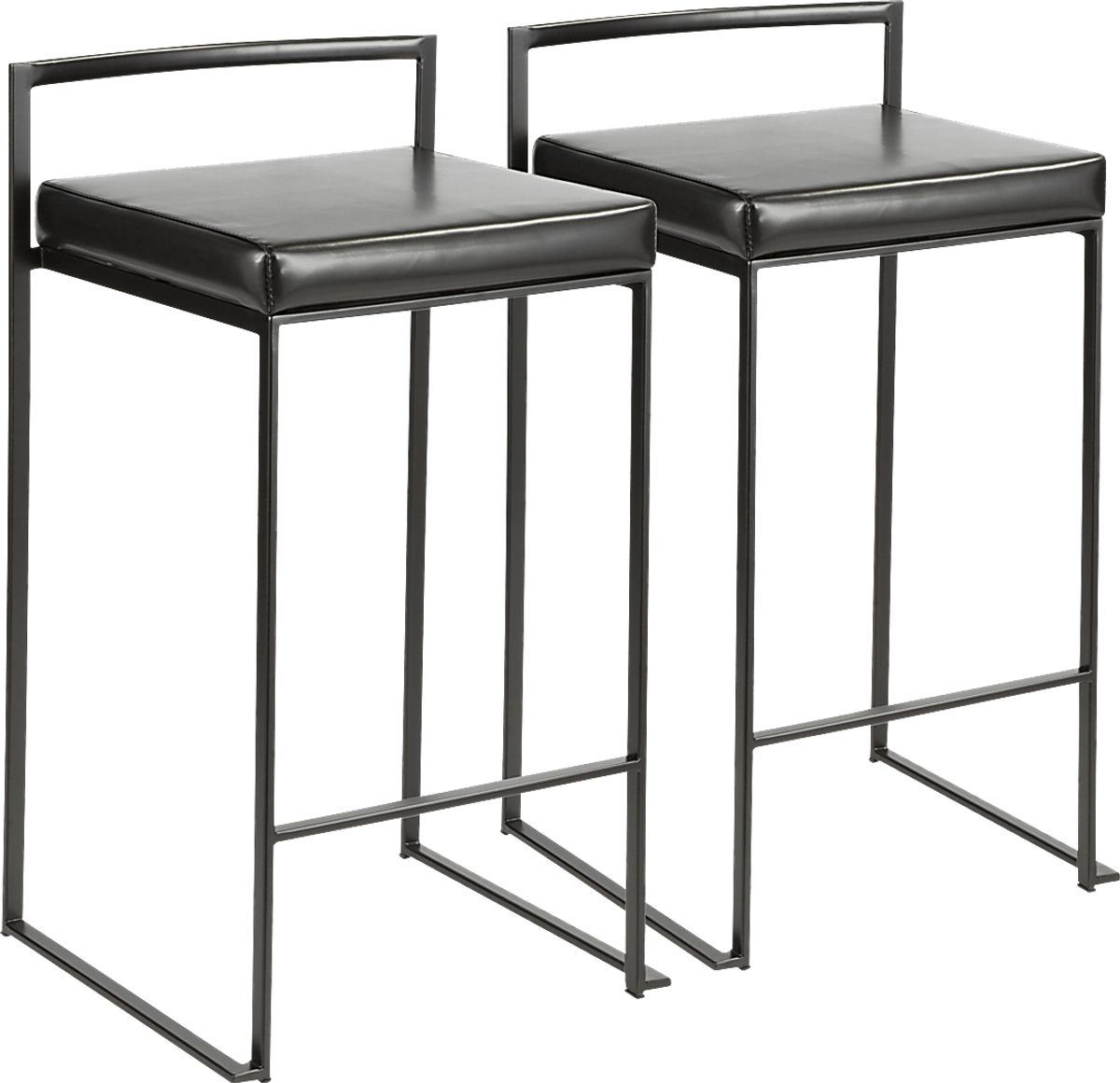 Sora Black Black,Colors Set Of 2 Counter Height Stools | Rooms to Go