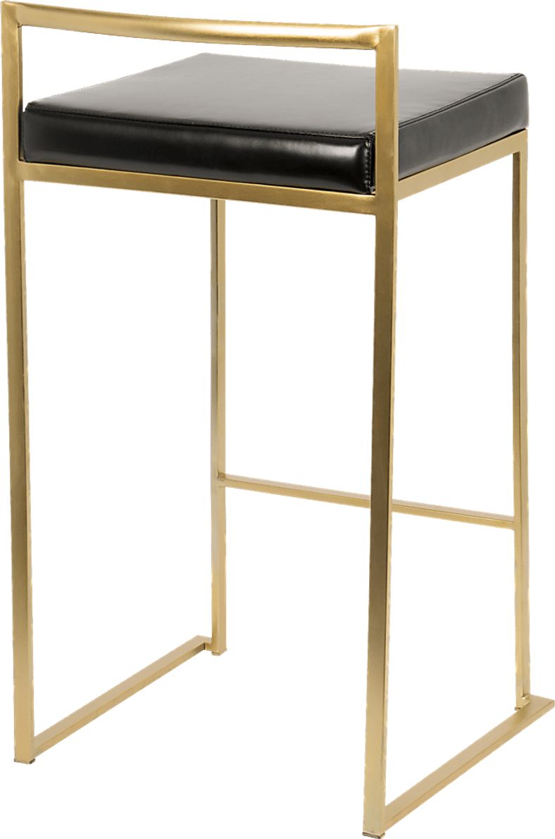 Sora Black Gold Counter Height Stool (Set of 2) - Rooms To Go