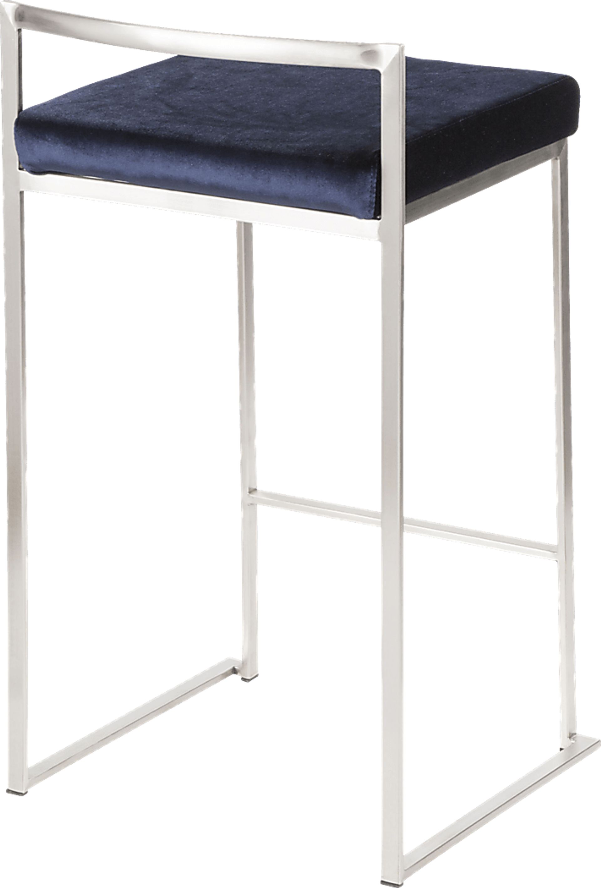 Sora Blue Silver Counter Height Stool (Set of 2) - Image 2
