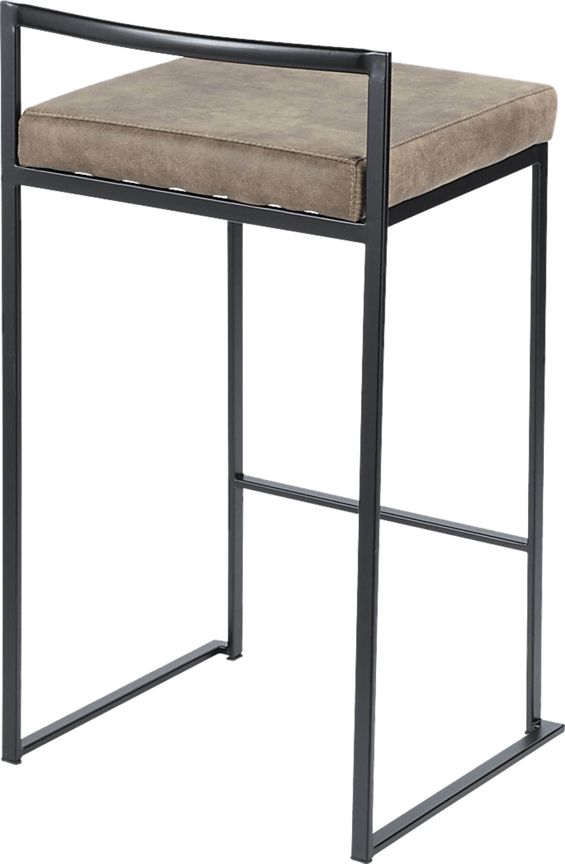 Sora Brown Chrome Counter Height Stool (Set of 2) - Image 2