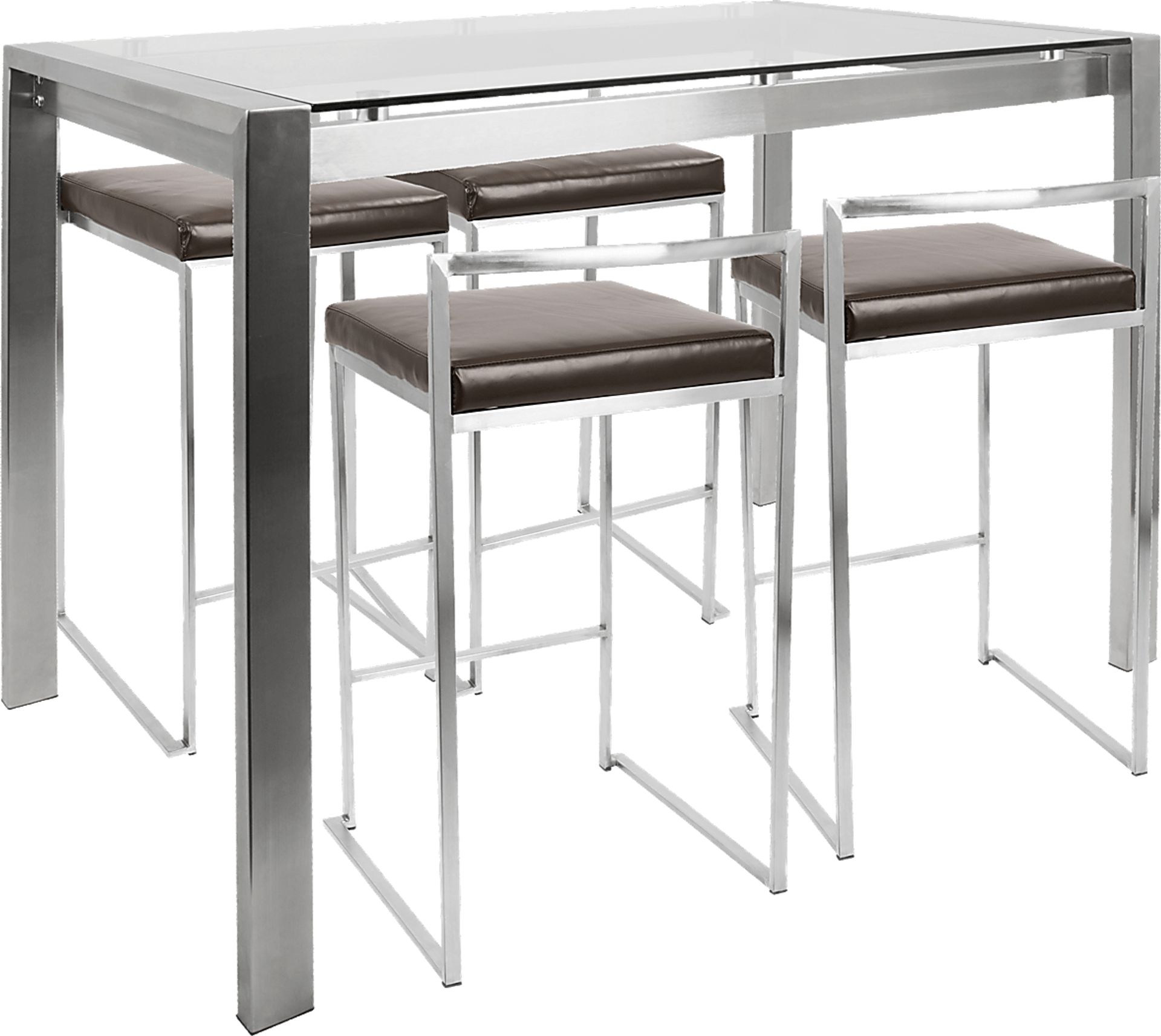 Sora Brown Counter Height Table Set - Image 1