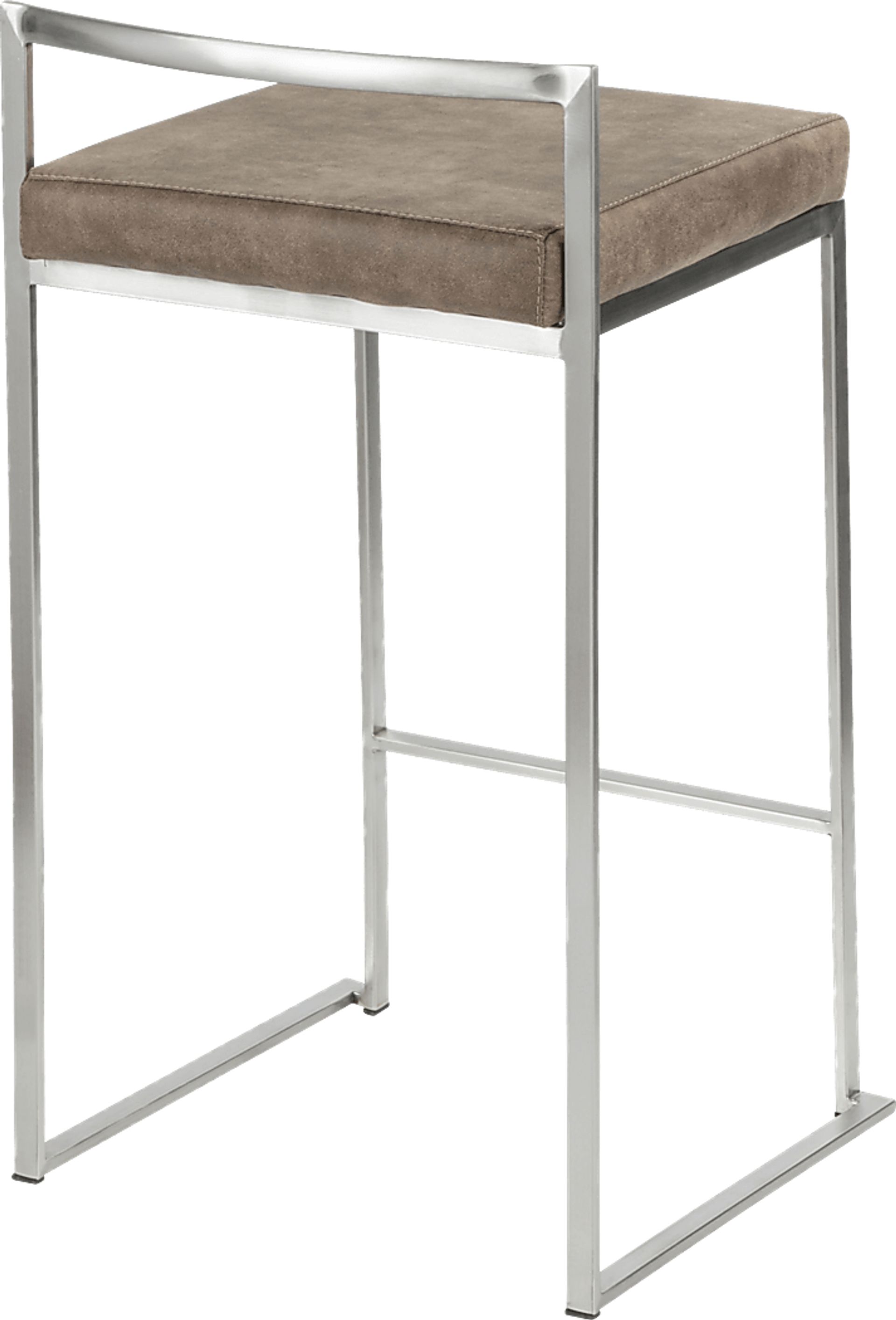 Sora Brown Silver Counter Height Stool (Set of 2) - Image 2