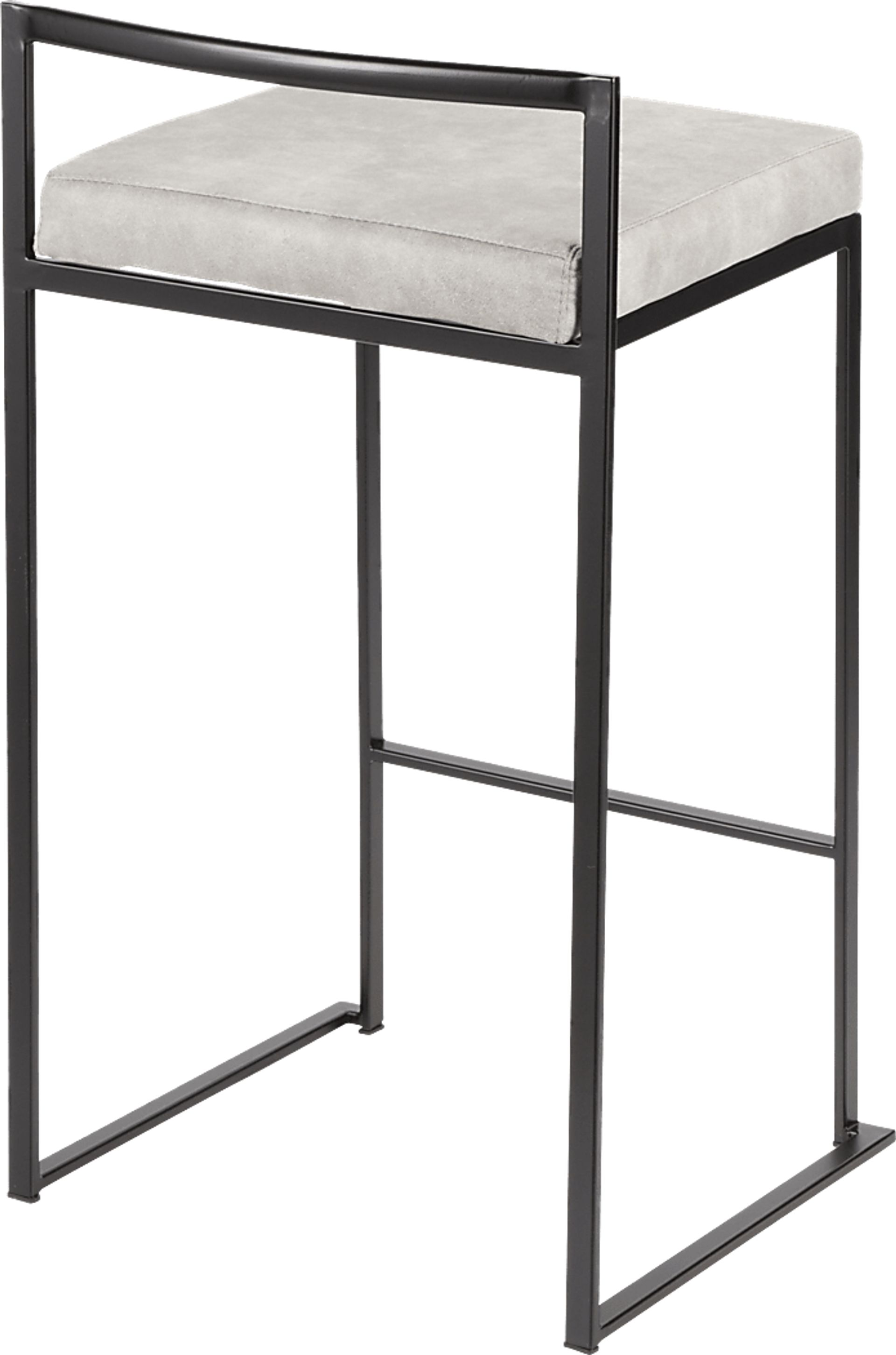 Sora Gray Chrome Counter Height Stool (Set of 2) - Image 2