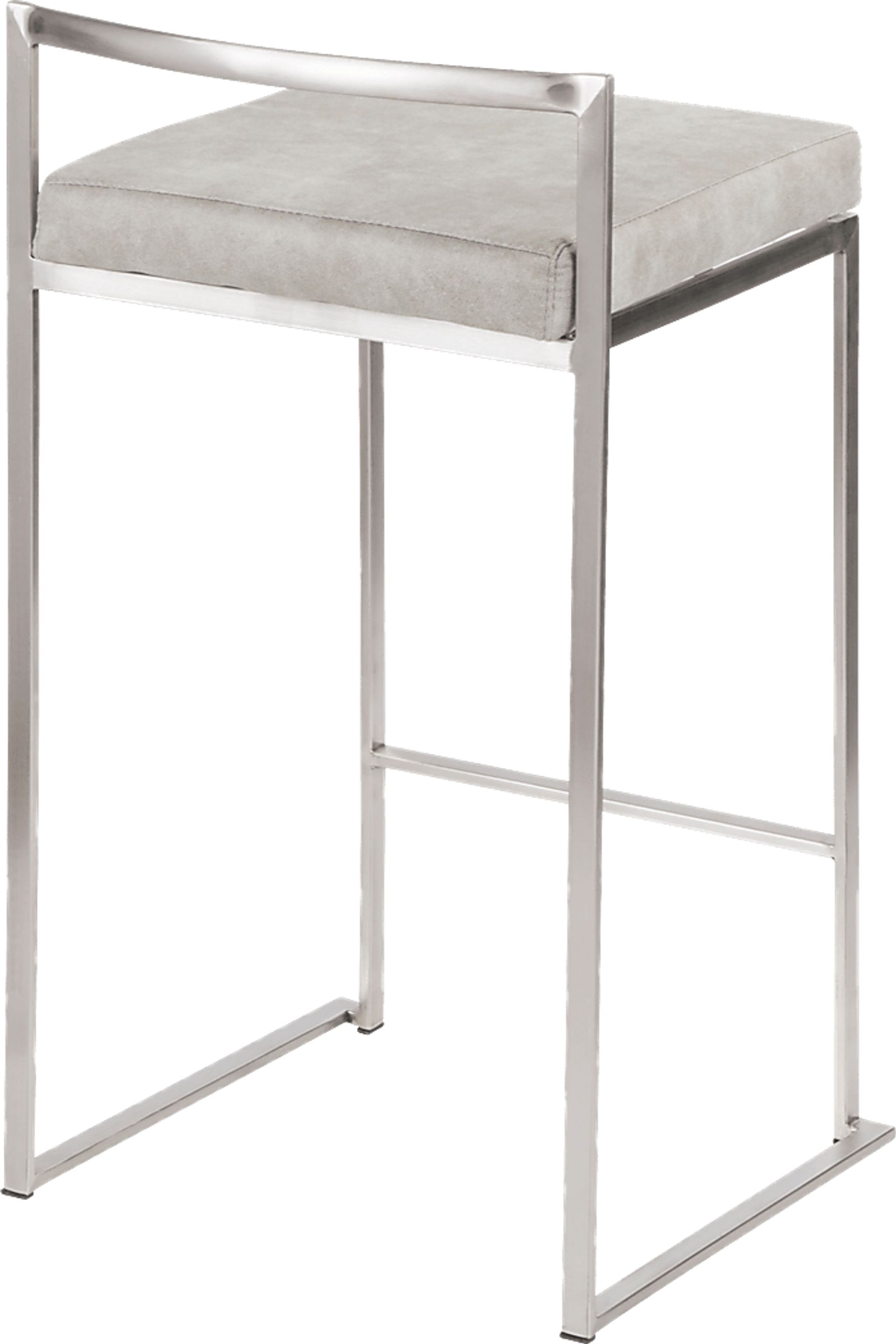 Sora Gray Silver Counter Height Stool (Set of 2) - Image 2