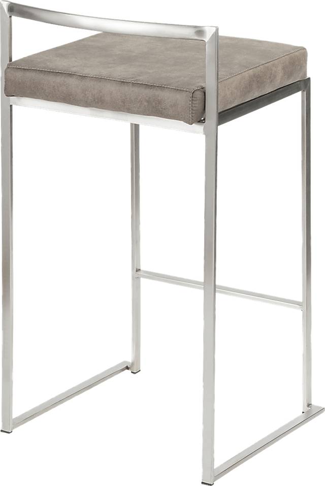 Sora Stone Silver Counter Height Stool (Set of 2) - Thumbnail - Image 2