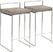 Sora Stone Silver Counter Height Stool (Set of 2)