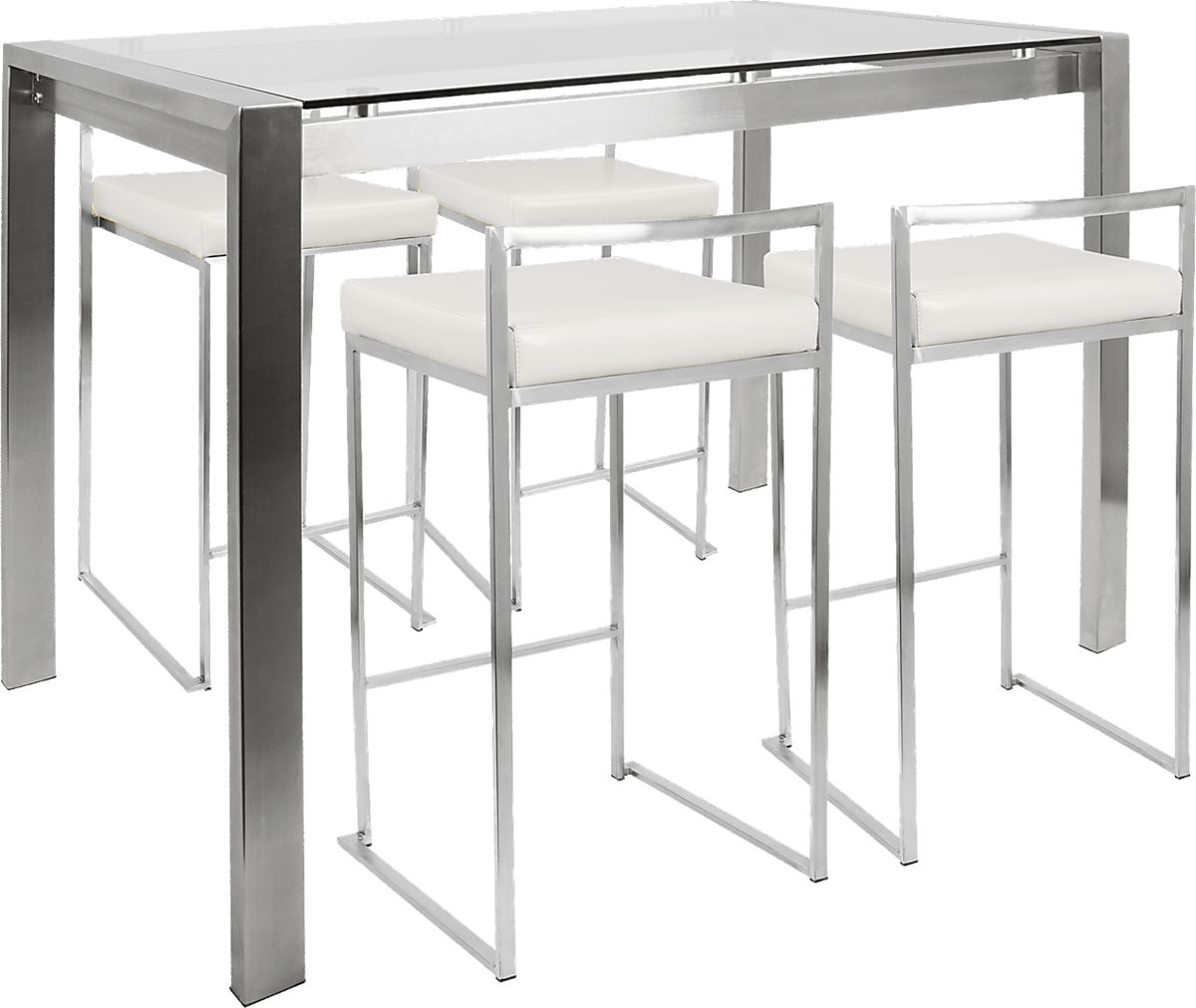 Sora White Colors,White 5 Piece Counter Height Set | Rooms to Go