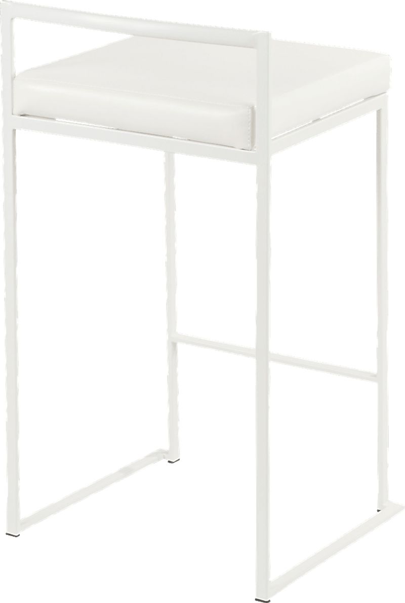 Sora White Ultra Hyde Counter Height Stool (Set of 2)